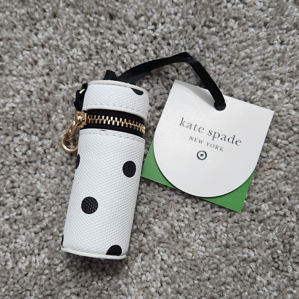 Kate Spade x Target Polka Dot Lipstick/chapstick/lipgloss Holder Bag Charm